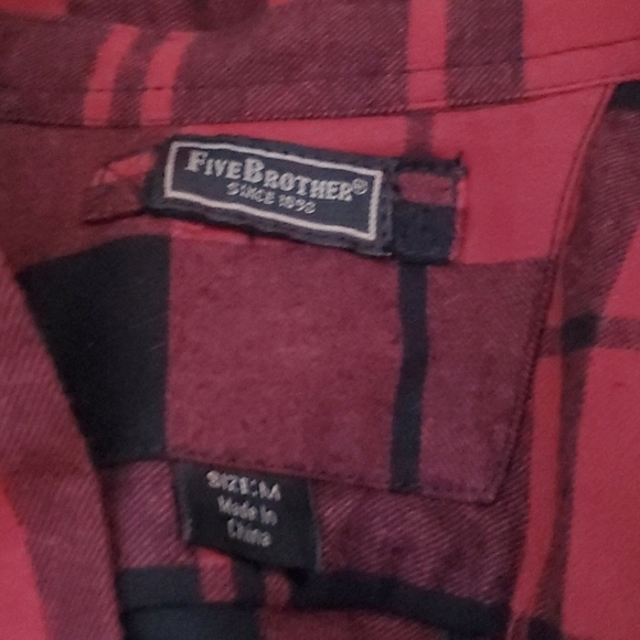 Five Brother 1/2 Zip Flannel Style Top Size Medium - Picture 8 of 8